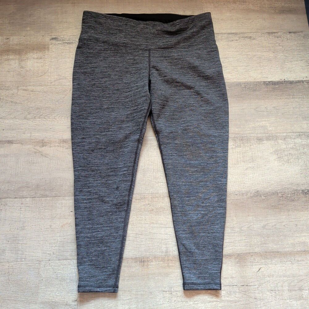 Athleta Altitude Tight Leggings 1X Charcoal Heather Polartec Hole